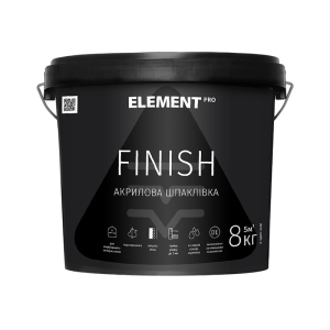 Фінішна акрилова шпаклівка FINISH "ELEMENT PRO" 8 кг ТОП в Черкасах