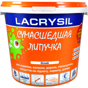 Клей монтажний акриловий Lacrysil Божевільна липучка 6 кг Білий (172025) надійний