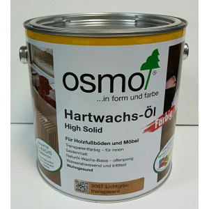 Масло с твердым воском цветное прозрачное OSMO HARTWACHS-ÖL Farbig 3067 - (светло-серое) 0.125 л. в Черкассах