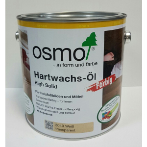 Масло с твердым воском цветное прозрачное OSMO HARTWACHS-ÖL Farbig 3040 - (белое) 0.125 л. ТОП в Черкассах