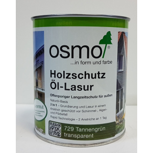 Защитное масло – лазурь OSMO HOLZSCHUTZ ÖL-LASUR 729 (темно-зеленое) 2.5 л. лучшая модель в Черкассах