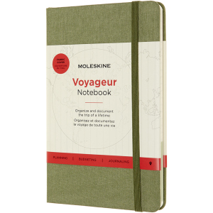 Нотатник Moleskine Voyageur 11.5 х 18 см 208 сторінок в лінійку Зелений В'яз (8053853603227) краща модель в Черкасах