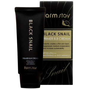 BB крем для лица Farmstay Black Snail Primer BB Cream SPF50+ PA+++ с муцином черной улитки 50 мл (8809339069724) рейтинг