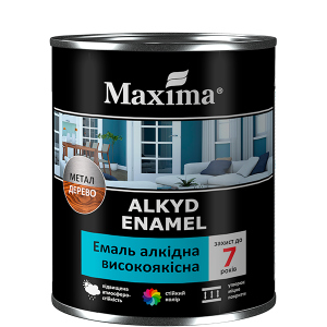 Емаль алкідна високоякісна Maxima жовтий 2,3 кг ТОП в Черкасах