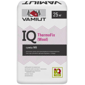 Для приклеювання МВ утеплювача Vamiut IQ ThermoFix WOOL білий 25кг в Черкасах