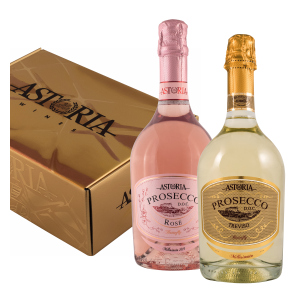 Подарунковий набір Astoria дві пляшки, BUTTERFLY Prosecco Rose D.O.C рожеве екстра-сухе 0.75 л 11% + BUTTERFLY Prosecco Treviso D.O.C біле екстра-сухе 0.75 л 11% (80039050459) рейтинг