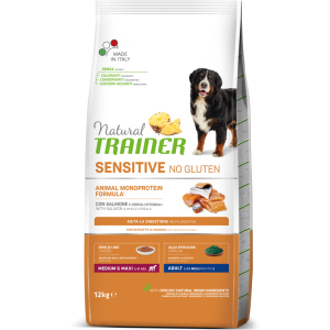 хороша модель Сухий корм для собак Natural Trainer Dog Sensitive Adult Medium&Maxi з лососем та цільними зернами 12 кг (8059149252537)