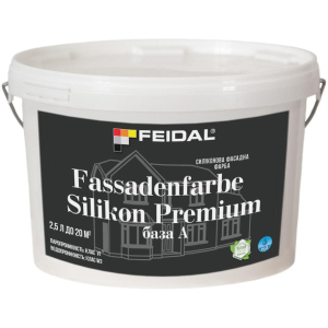 Силиконовая фасадная краска Feidal Fassadenfarbe Silikon Premium база А 2.5 л (4820232441282) лучшая модель в Черкассах