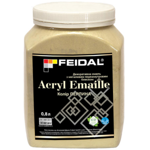 Эмаль декоративная Feidal Acryl Emaille с металлическим перламутровым блеском 0.8 л Жемчужина (4820232441879) надежный