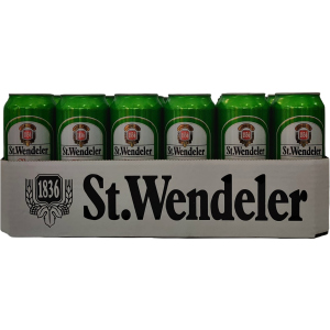 Упаковка пива St.Wendeler Lager світле фільтроване 5.3% 0.5 л.х 24 шт (4002631024161G)