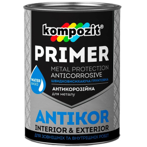 Грунтовка для металла Kompozit ANTIKOR матовая 15кг Красно-коричневая в Черкассах