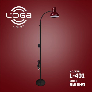 Светильник напольный LOGA 60 Вт Е-27 Вишня L-401 Торшер рейтинг