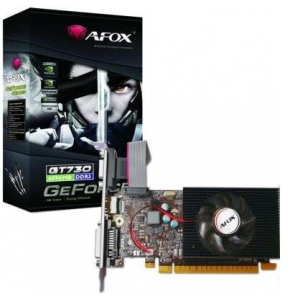 AFOX Видеокарта Geforce GT730 4GB DDR3 128Bit DVI HDMI VGA LP Single Fan