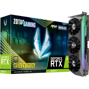 Відеокарта ZOTAC GeForce RTX 3070 Ti 8GB GDDR6X AMP Holo GAMING (ZT-A30710F-10P) краща модель в Черкасах