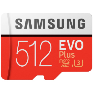 Samsung EVO Plus microSDXC 512GB UHS-I Class 10 + SD адаптер (MB-MC512HA/RU) в Черкассах