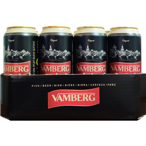 Упаковка пива Vamberg Dark Lager темне фільтроване 4.4% 0.5 л х 12 шт (8594044120302) рейтинг