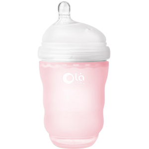 Дитяча силіконова антиколікова пляшечка Olababy GentleBottle Rose Рожевий 240 мл (80850) в Черкасах