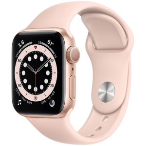 Смарт-часы Apple Watch Series 6 GPS 40mm Gold Aluminium Case with Pink Sand Sport Band (MG123UL/A) в Черкассах