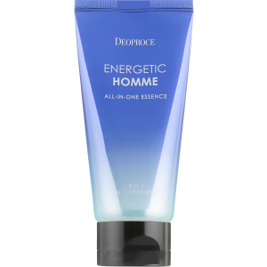 Успокаивающая многофункциональная сыворотка Deoproce Energetic Homme all-in-one Essence для мужчин с гиалуроновой кислотой и комплексом из 7ми трав 110 мл (8809567926523)