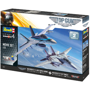 Збірна модель Revell Винищувачі F-14 та F/A-18E з фільму Top Gun. Масштаб 1:72 (RVL-05677) (4009803056777) краща модель в Черкасах