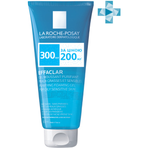 Гель-мус La Roche-Posay Effaclar для очищення жирної проблемної шкіри обличчя 300 мл (3337875549486)