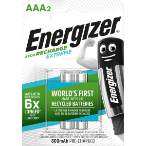 Аккумулятор Energizer Extreme AAA 800 мАч 2 шт (7638900416862) ТОП в Черкассах