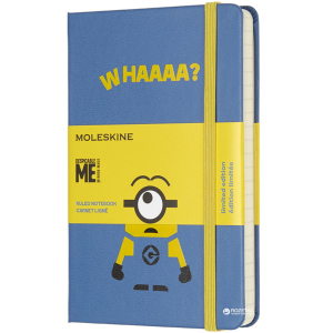 Нотатник Moleskine Minions 9 x 14 см 192 сторінки в лінійку Блакитна (8055002855372) в Черкасах