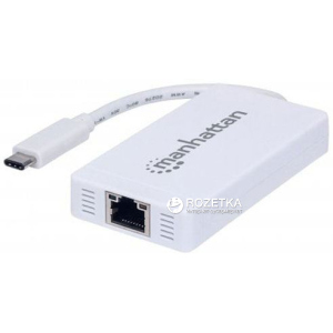 USB-хаб Manhattan Type-C на 3 порти USB 3.0 + RJ45 Gigabit Ethernet (507608) рейтинг