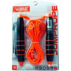 Скакалка з електронним лічильником LiveUp Pvc Cable Jumprope 275 см Orange (LS3128) ТОП в Черкасах