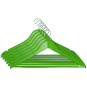 Набор вешалок для одежды Мій Дім EveryDay 44.5х23х1.2 см 6 шт Зеленая (RE05163G/6) ТОП в Черкассах