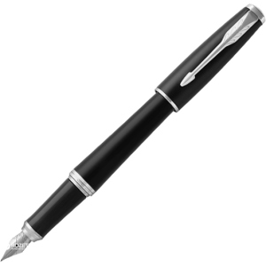 Ручка перова Parker Urban 17 Muted Black CT FP F Чорна Чорно-сріблястий корпус (30 111) ТОП в Черкасах