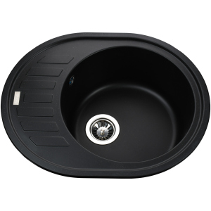 Кухонна мийка GLOBUS LUX Arno 620х500 чорний (000020962) краща модель в Черкасах
