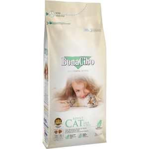 Сухий корм для кішок BonaCibo Adult Cat Lamb&Rice з м'ясом ягняти і рисом 5 кг (BC405666) краща модель в Черкасах