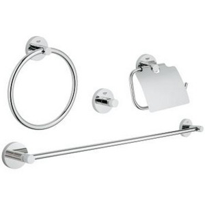 Набор аксессуаров 4 в 1 Grohe Essentials 40776001 хром (55982) лучшая модель в Черкассах