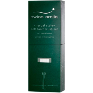 Зубные щетки супер-мягкие Swiss Smile Herbal Bliss Травяное наслаждение черного и зеленого цвета 2 шт (900-905) (7640131979078/7640131976046) в Черкассах