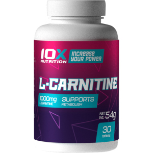 Жироспалювач 10X Nutrition L-Carnitine 30 таблеток (525272730764) в Черкасах