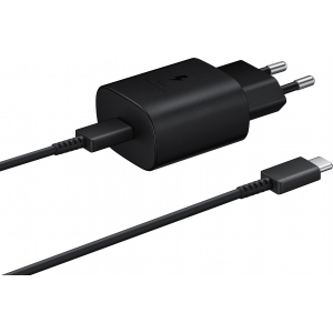 Зарядний пристрій Samsung 25W PD Wall Charger Type-C Cable Black (EP-TA800XBEGRU) ТОП в Черкасах