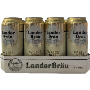 Упаковка пива Landerbrau Weissbier світле нефільтроване 4.7% 0.5 л х 12 шт (8714800032551) надійний