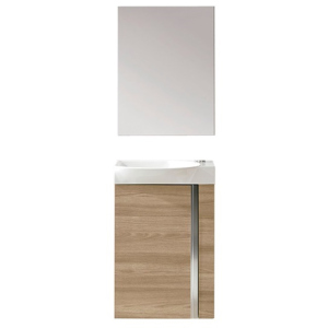 Комплект мебели ROYO Elegance 45 Pack с тумбой и умывальником 45 см + зеркало 45х60 см Sandy Walnut 122913 лучшая модель в Черкассах